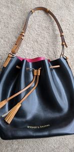 Large Black D&B tote with matching zipper clutch